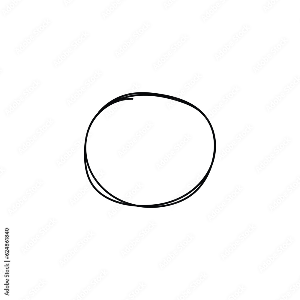 Hand Drawn Simple Circle Icon Vector Hand Drawn Simple Circle Icon Vector