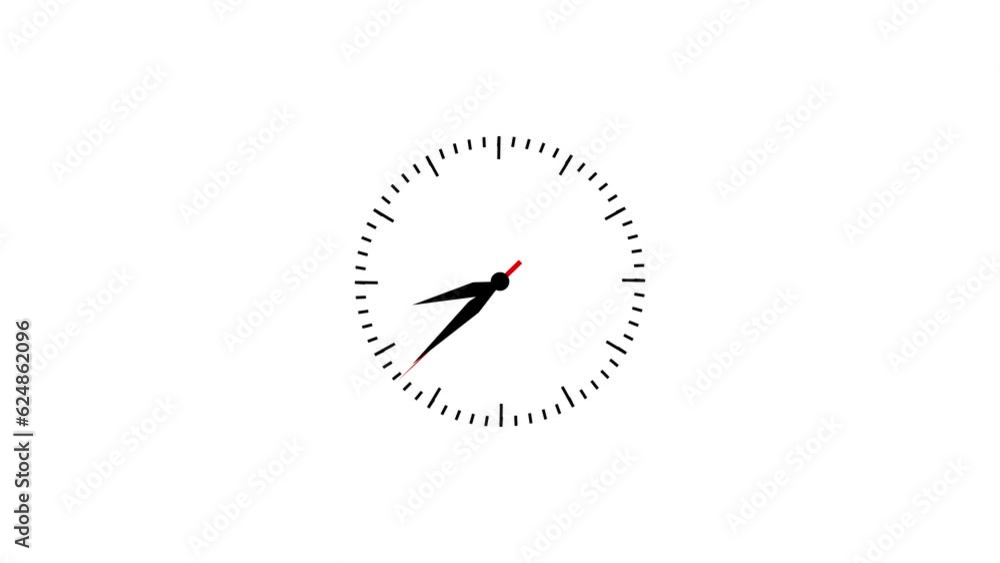 Clock Counting Down Fast Speed. Clock with white background Clock Counting Down Fast Speed. Clock with white background
