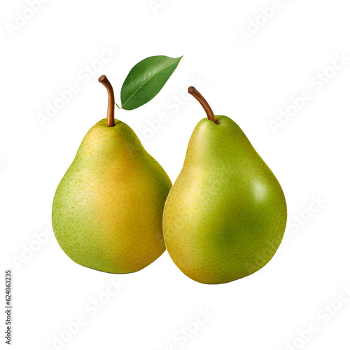 Pears on a white png transparent background