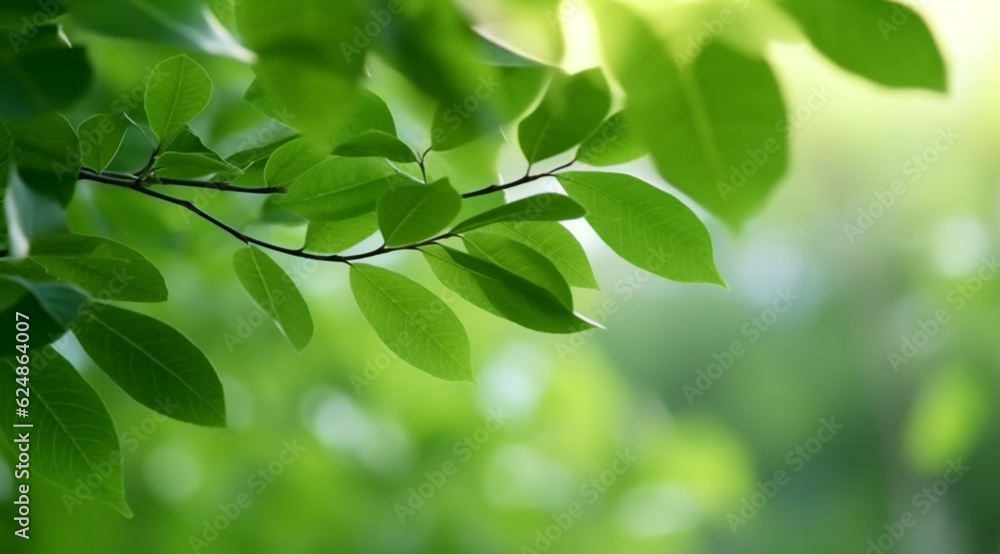 Closeup beautiful view of nature green leaves on blurred greenery tree background Closeup beautiful view of nature green leaves on blurred greenery tree background