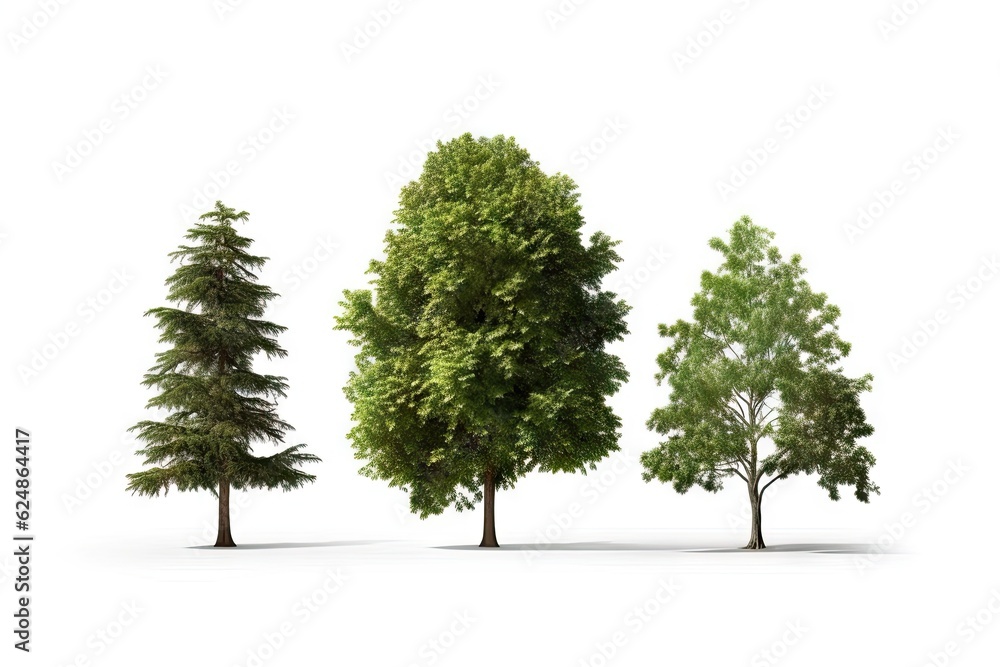 Spring Tree on White Background. Isolated Nature and Plant Concept Spring Tree on White Background. Isolated Nature and Plant Concept