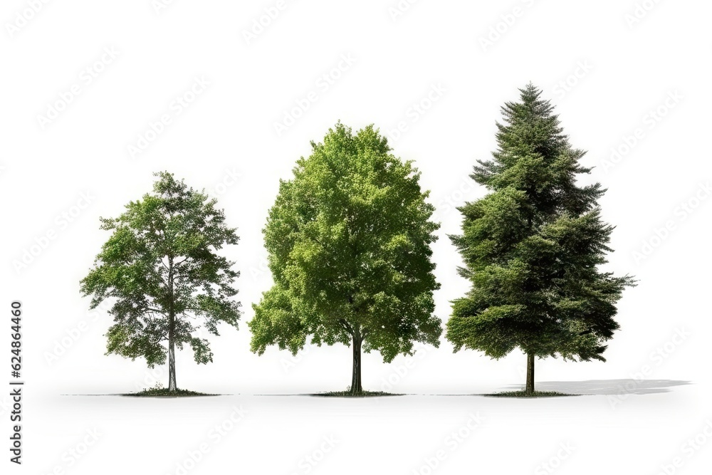 Spring Tree on White Background. Isolated Nature and Plant Concept Spring Tree on White Background. Isolated Nature and Plant Concept