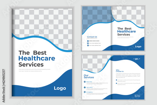 Medical Bi-Fold Brochure Design Template For Your Business