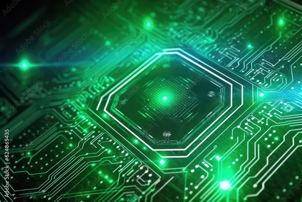 Fantastic CPU of the future background. Generative AI Fantastic CPU of the future background. Generative AI
