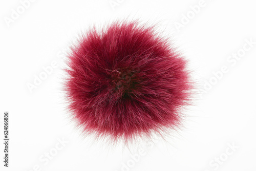 fluffy ball isolated on white backgound
