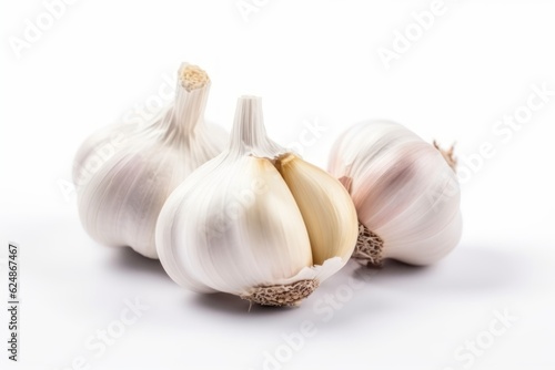 Garlic isolated on white background. Generative AI
