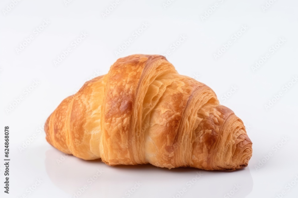 Croissant isolated on white background. Generative AI Croissant isolated on white background. Generative AI