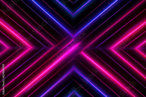 Dark background with pink and blue lines on the bottom of the image. Generative AI.