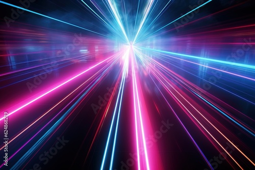 Abstract Recreation of Speed, Colorful Line art.
