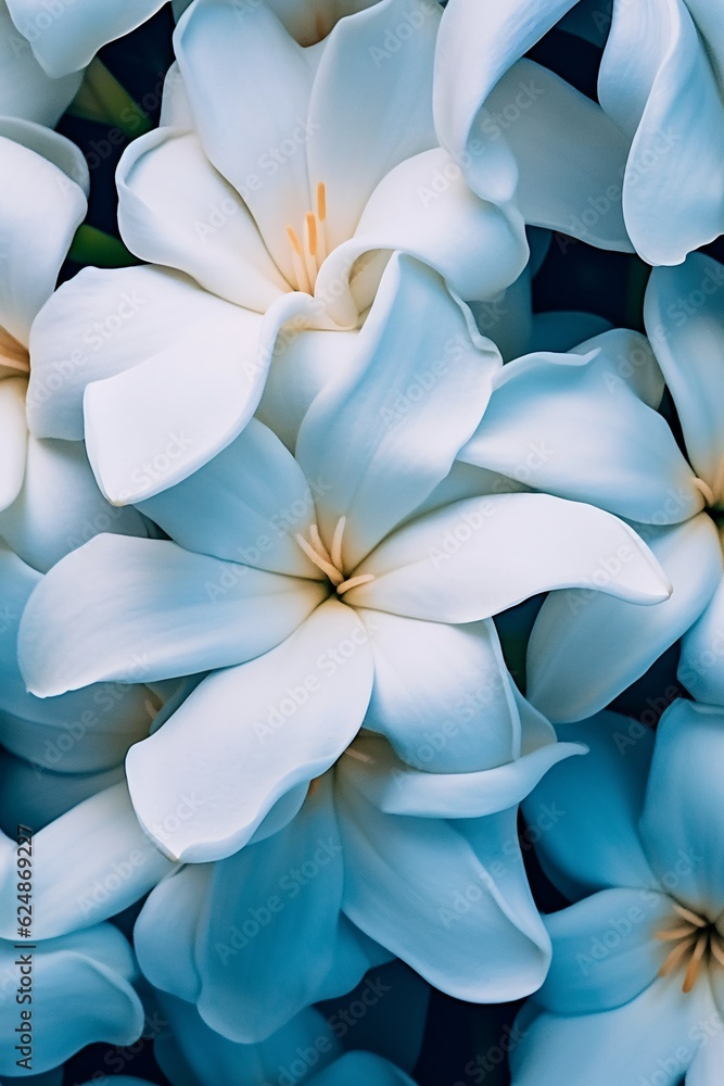 Generative Ai. White-blue flower