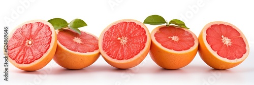 A Group Of Grapefruits Cut In Half. Cutting Tools  Grapefruits  Juices  Citrus Fruits  Vitamins  Health Benefits. Generative AI