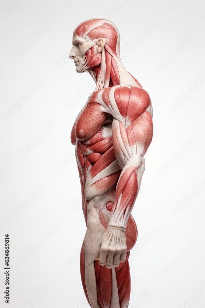 The Muscles Of A Human Body Are Shown. Anatomy Of Muscles, Functions Of
