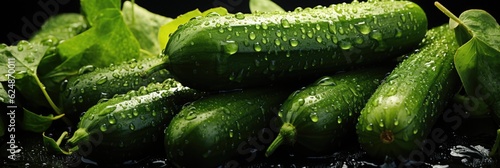 Professional Cucumbers Texture For Background. Generative AI