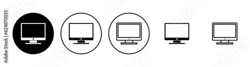 Tv icon set. television icon vector