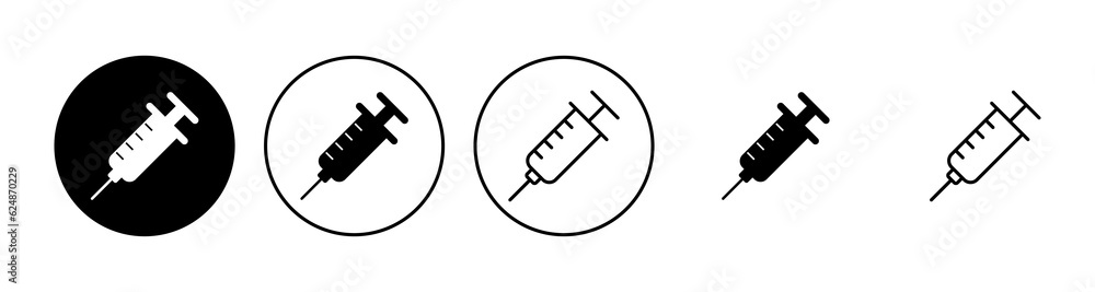 Syringe icon set. injection icon vector. Syringe icon set. injection icon vector.