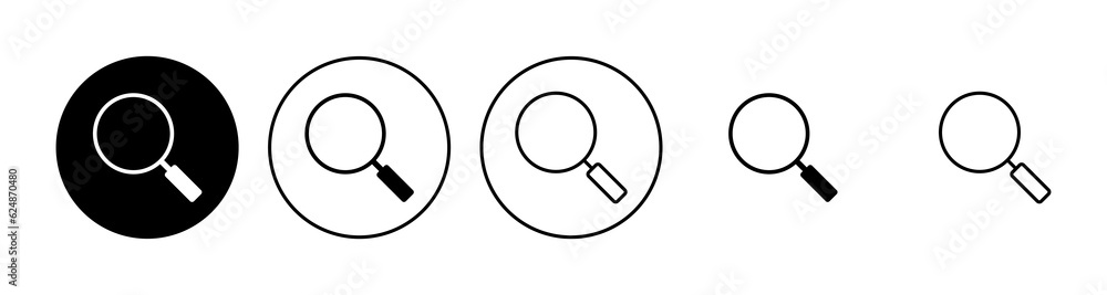 Search icon set. search magnifying glass icon Search icon set. search magnifying glass icon