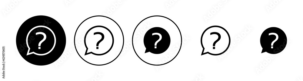 Question icon set. question mark icon vector. Question icon set. question mark icon vector.