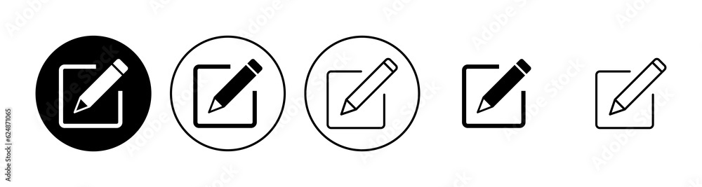 Edit icon set. edit document icon. edit text icon. pencil. sign up Edit icon set. edit document icon. edit text icon. pencil. sign up