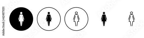Female icon set. woman icon vector