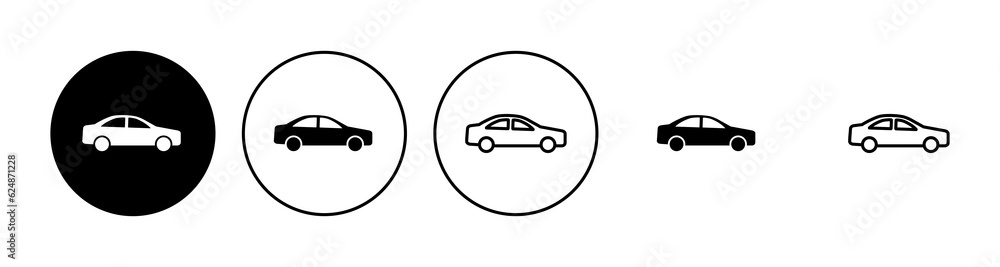 Car icon set. car vector icon. small sedan Car icon set. car vector icon. small sedan