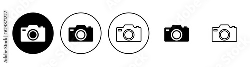 Camera icon set. photo camera icon. camera photography icon.