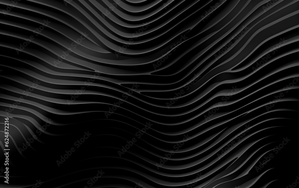 Gradient black background with wavy lines Gradient black background with wavy lines
