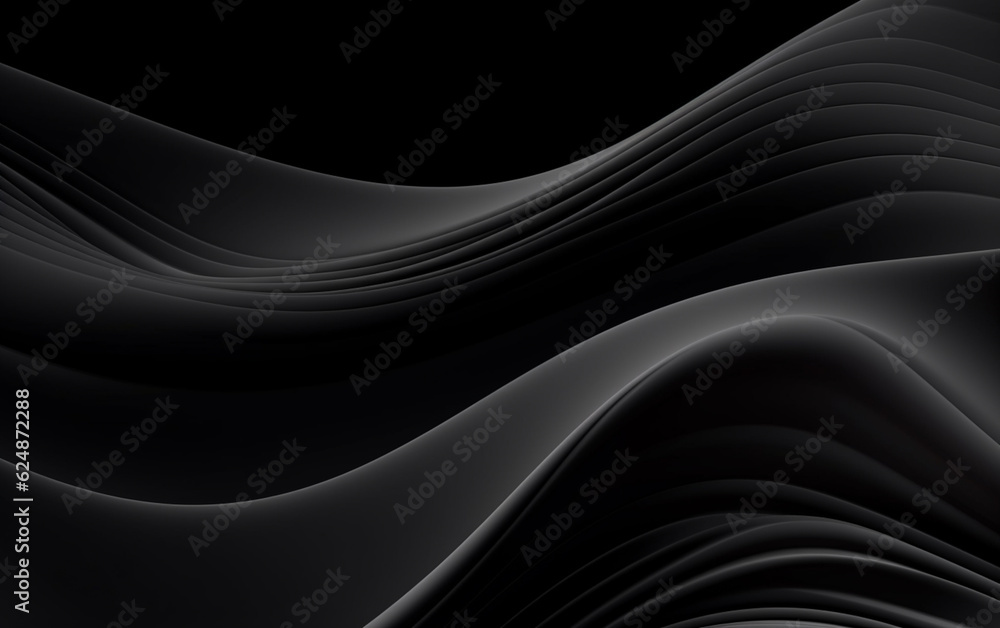 Gradient black background with wavy lines Gradient black background with wavy lines