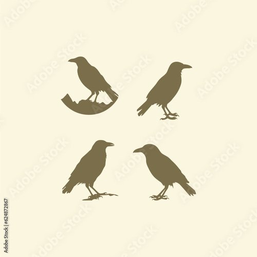 Wallpaper Mural Raven logo design vector illustration Torontodigital.ca