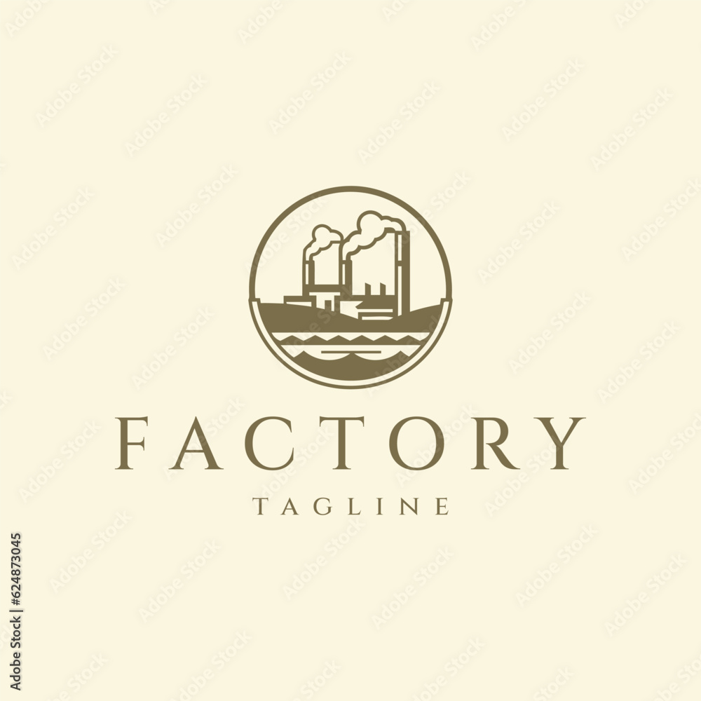 Fototapeta premium Factory logo design vector illustration