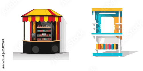 BOTH STAND ADVERTISING ELEMENT VECTOR