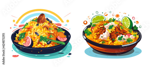 BIRYANI DISH MEAL ON PLATE MENU FOOD