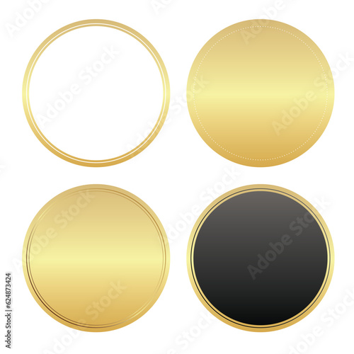 gold tag badge price label vector design