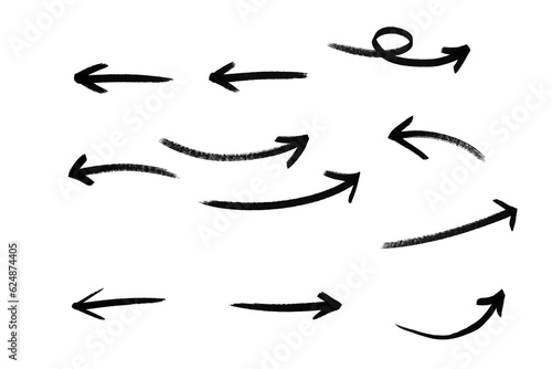 arrow marker png isolated overlay real hand draw 