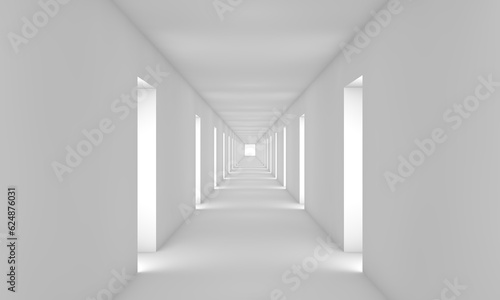 empty corridor with a light