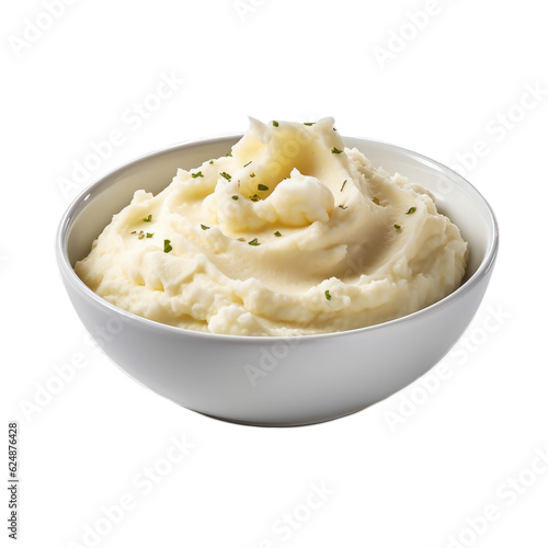 Valokuvatapetti Creamy mashed potatoes in a bowl