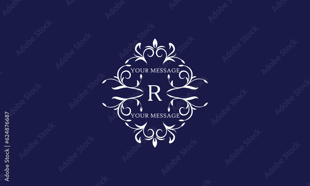 Elegant monogram design template with letter R. Vector logo illustration. Elegant monogram design template with letter R. Vector logo illustration.
