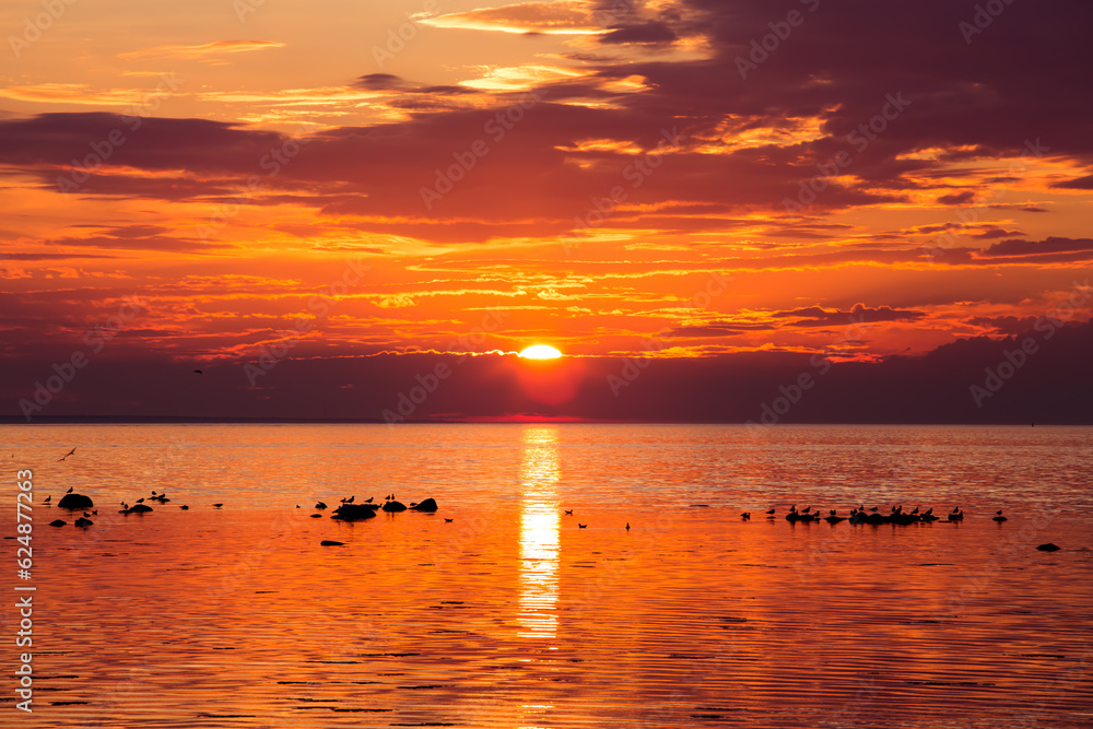 Sunset in sea Sunset in sea
