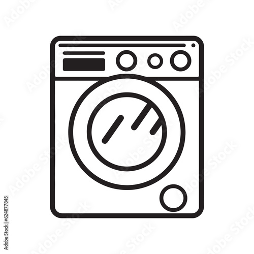Washing Machine icon or logo isolated sign symbol vector illustration - high quality black style vector icons