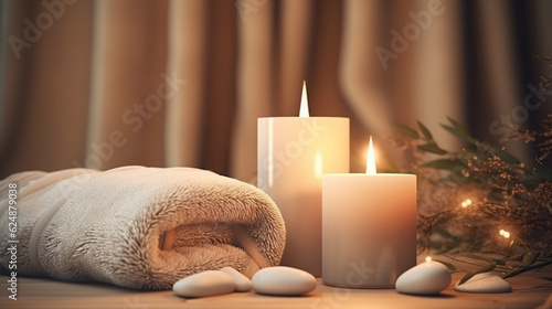 relaxation in a cozy atmosphere with aromas of oils and candles
