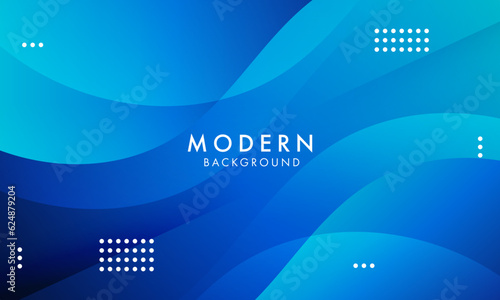 Abstract blue gradient vector background with dynamic curve shapes composition. Vector illustration
