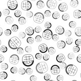 Black Basket with easter eggs icon isolated seamless pattern on white background. Happy Easter. Vector