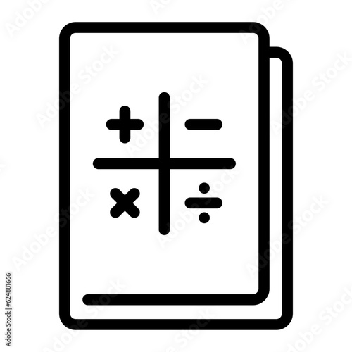 notebook line icon