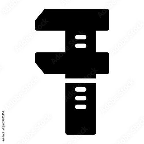 Vernier calipers glyph icon