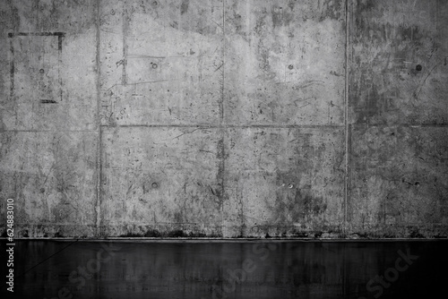 Grungy and smooth bare concrete wall