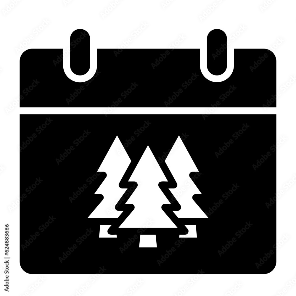Fototapeta premium world tree day glyph icon