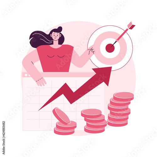 Cost per acquisition abstract concept vector illustration. CPA model, cost per conversion, online advertising pricing model, marketing metric measurement, online digital campaign abstract metaphor.
