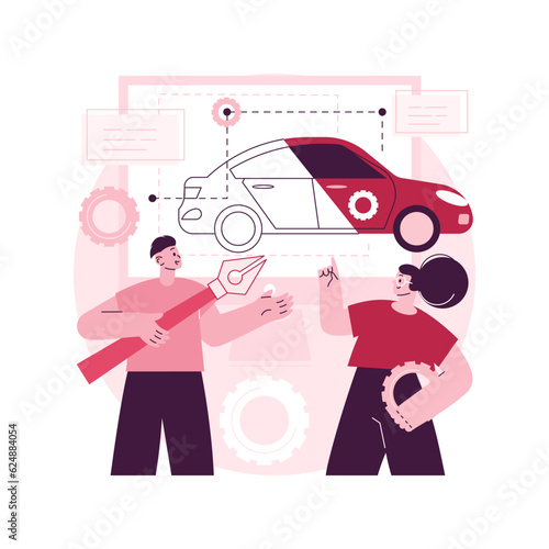 Industrial design abstract concept vector illustration. Product usability design, ergonomics development, concept, function and appearance engineering, improve mass production abstract metaphor.