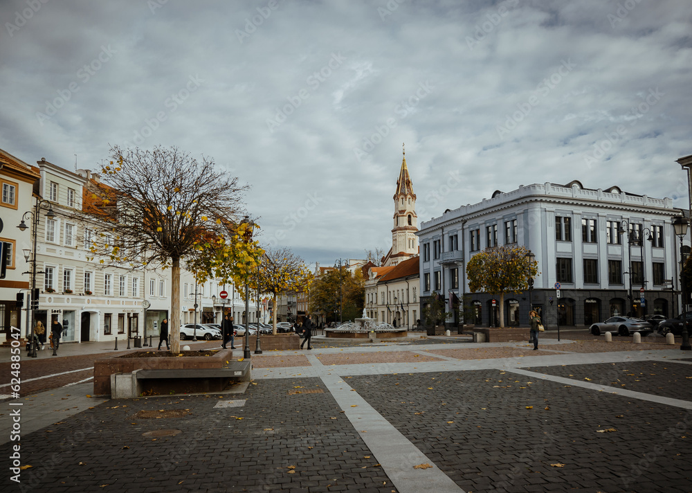 Town Hall square, one of the oldest squares of the Vilnius Old Town