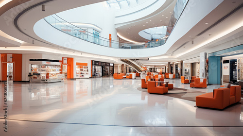 Modern shopping mall interior photo