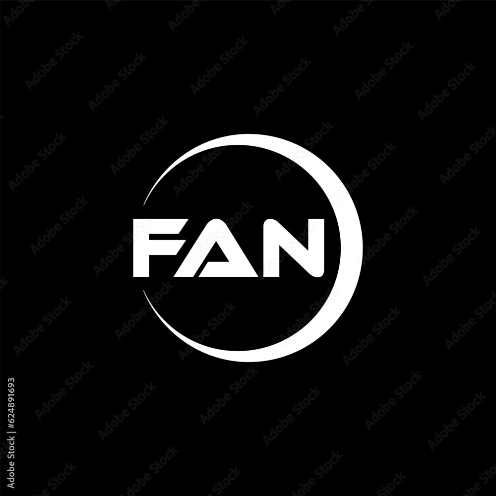 FAN letter logo design with black background in illustrator, cube logo, vector logo, modern alphabet font overlap style. calligraphy designs for logo, Poster, Invitation, etc. FAN letter logo design with black background in illustrator, cube logo, vector logo, modern alphabet font overlap style. calligraphy designs for logo, Poster, Invitation, etc.